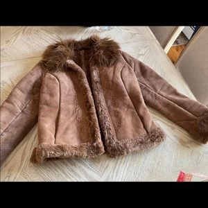 Faux fur stylish winter jacket